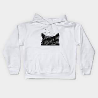 Peeking cat Kids Hoodie